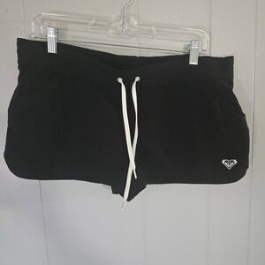 Roxy Board Shorts Womens 11 Black Good Rainbow Stripe Back Pockets Drawstring